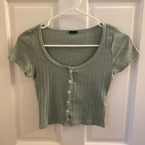 Brandy Melville sage crop top